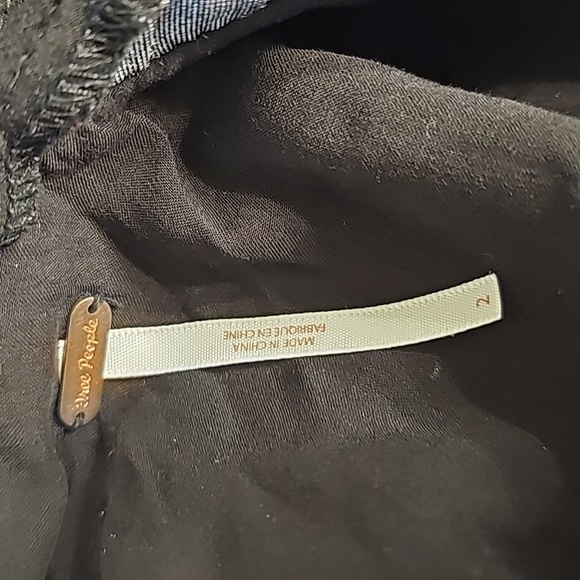 Free People Black & Brown Printed Hands To Hold Front Slit Velvet Maxi Dress-2 - Picture 11 of 12